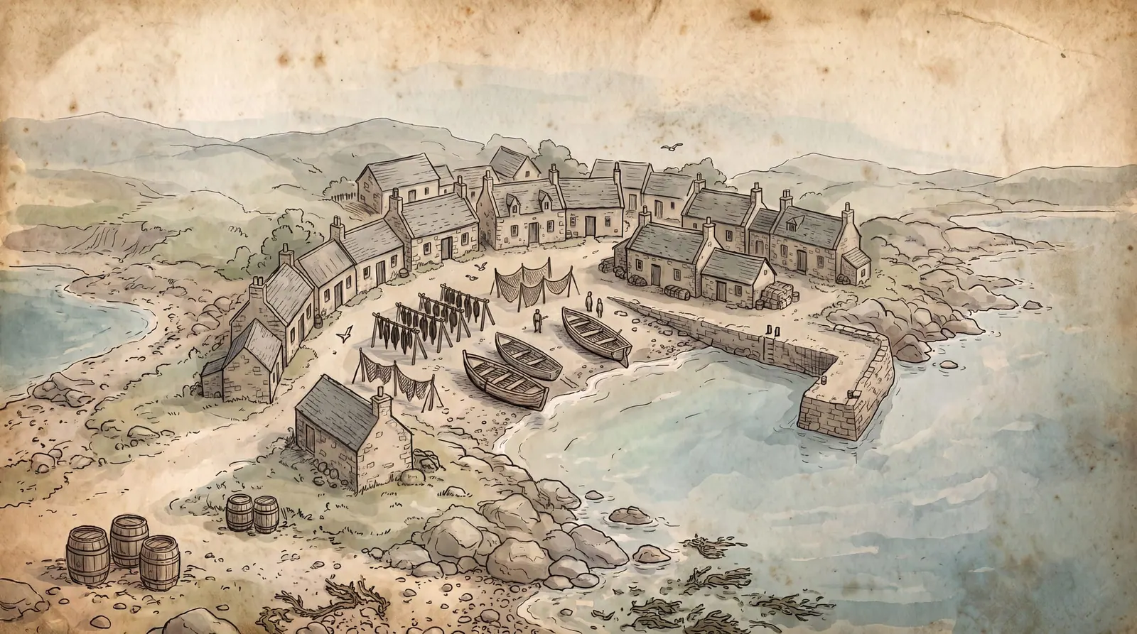 Helmsdal — a fishing village